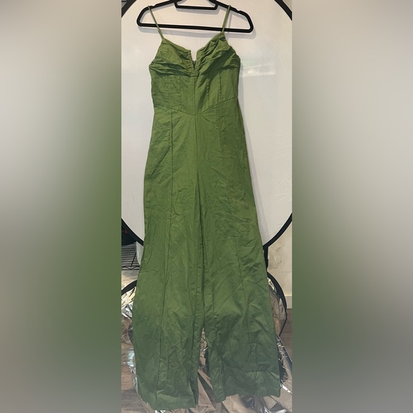 PrettyLittleThing Pants - PrettyLittleThing Green Maxi A-Line Jumpsuit Casual